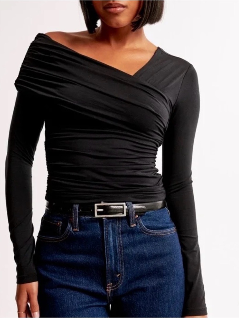 Abercrombie & Fitch Asymmetric Off-Shoulder Top